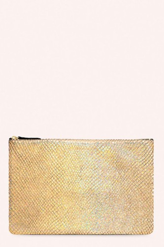 Pochette Love Facette Doré