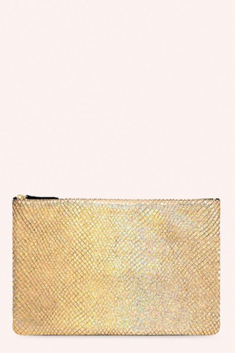 Pochette Love Facette Doré