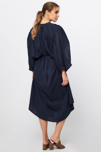 Robe balloon bleu nuit