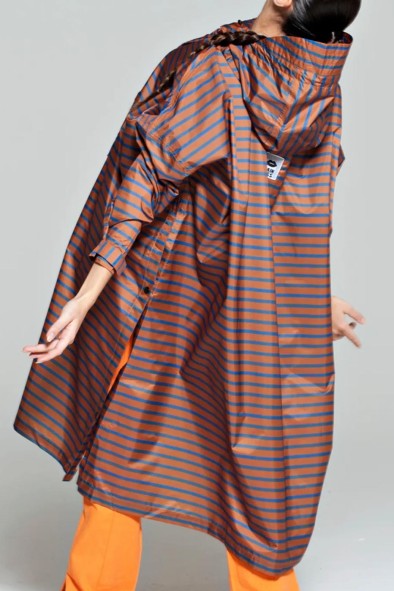 Poncho Rainkiss Breton brown blue