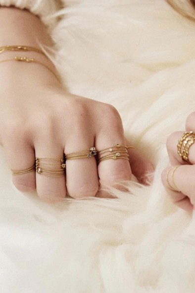 bague simple trésors silver night