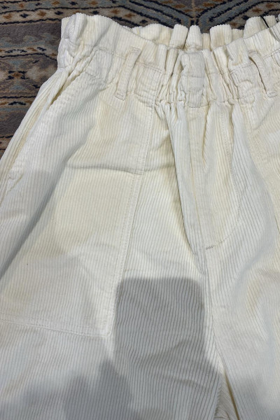 PANTALON YAEL VELOURS CREME 2