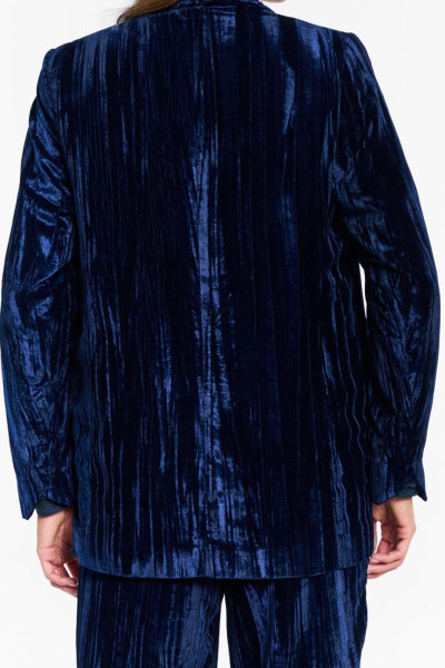 Veste de costume velours bleu 2