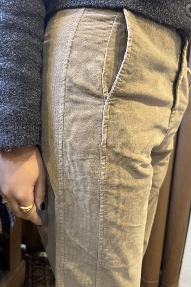 Pantalon velours beige