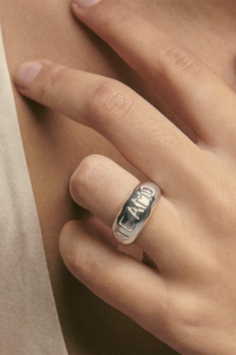 Te Amo Silver Ring