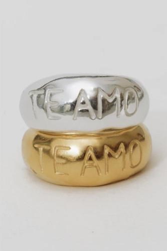 Te Amo Silver Ring
