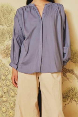 copy of Balloon blouse bleu nuit