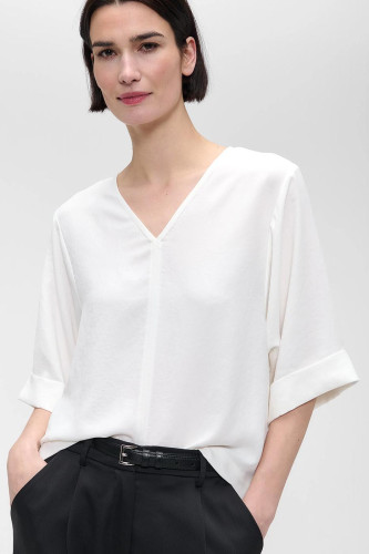 FLUID CRÊPE V-NECK TOP