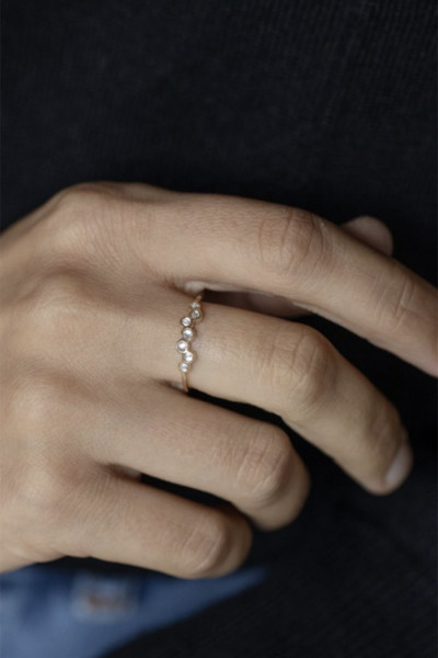 TWISTED GREY DIAMONDS RING 2