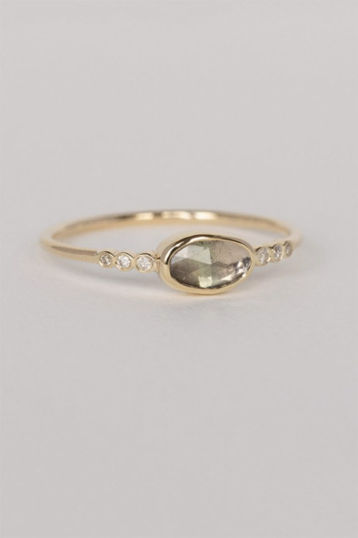 WATERMELON TOURMALINE & DIAMONDS RING