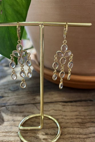 Boucles d'oreilles fleur pampille