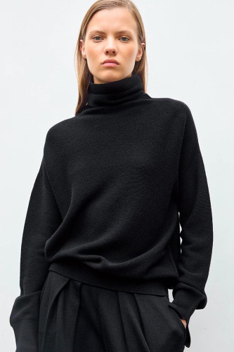 copy of Top fin maille point mousse col montant