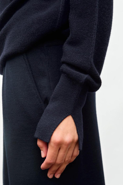 copy of Top fin maille point mousse col montant