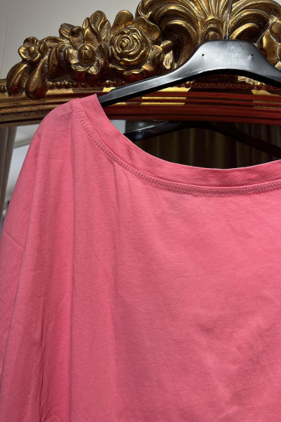 Tee shirt coton rose 2