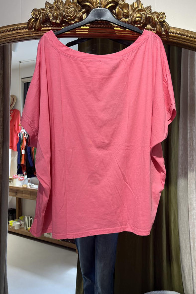 Tee shirt coton rose
