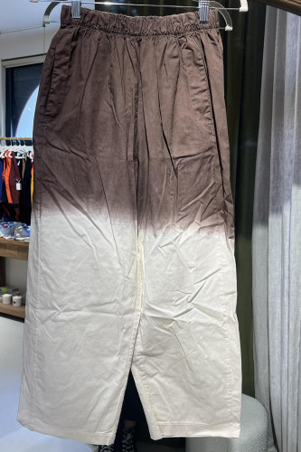 Le pantalon magic fin tie dye marron