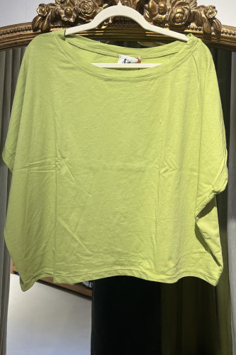 Tee shirt coton vert pomme