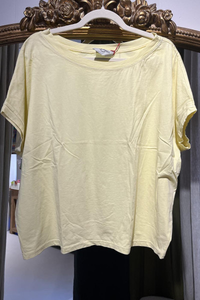 Tee shirt coton jaune beurre