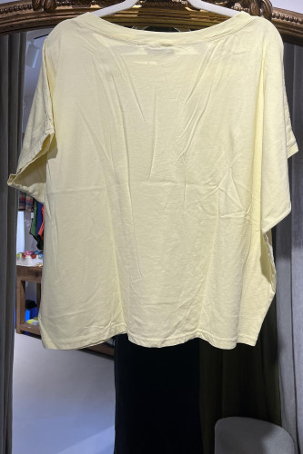 Tee shirt coton jaune beurre