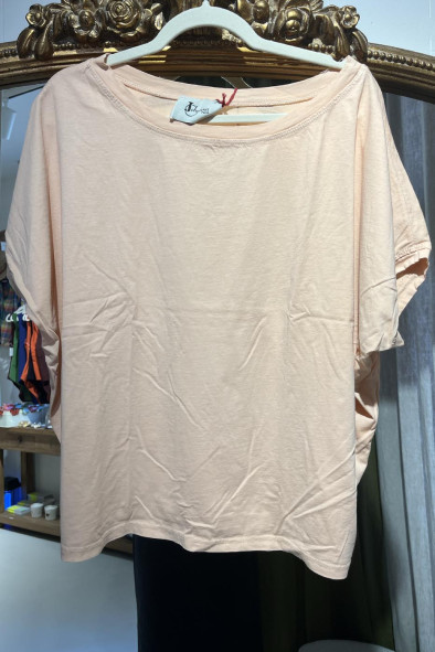 Tee shirt coton saumon