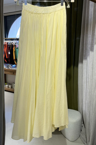 Jupe fluide jaune beurre