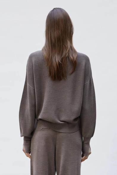 copy of Top fin maille point mousse col montant