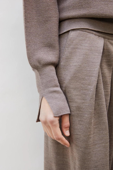 copy of Top fin maille point mousse col montant