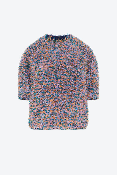 Top plumetis manches coudes