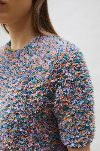 Top plumetis manches coudes