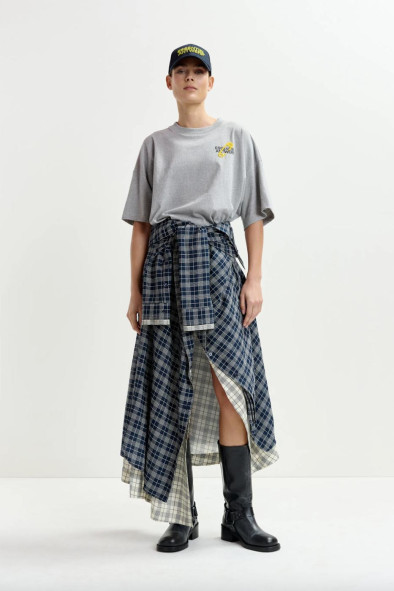 Jupe drapée asymétrique