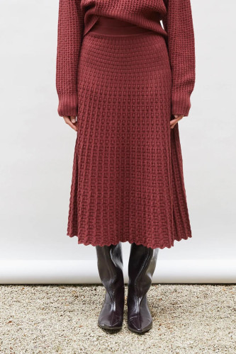 copy of Top fin maille point mousse col montant