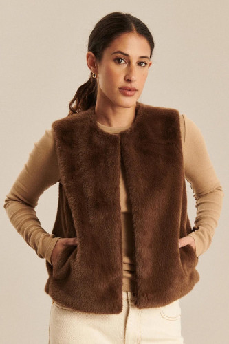 Veste sans manches Mink Baci
