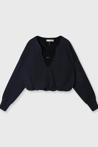 V-Neck double sweater