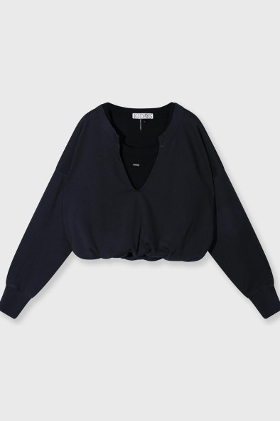 V-Neck double sweater