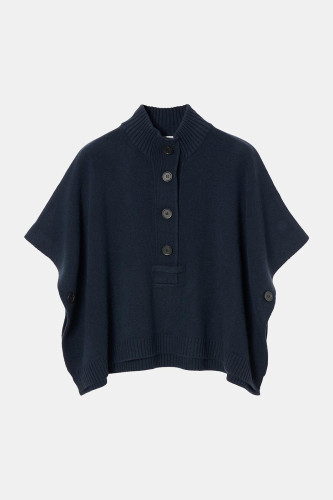 Poncho en laine fine