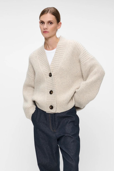 Cardigan à grosse mailles en laine