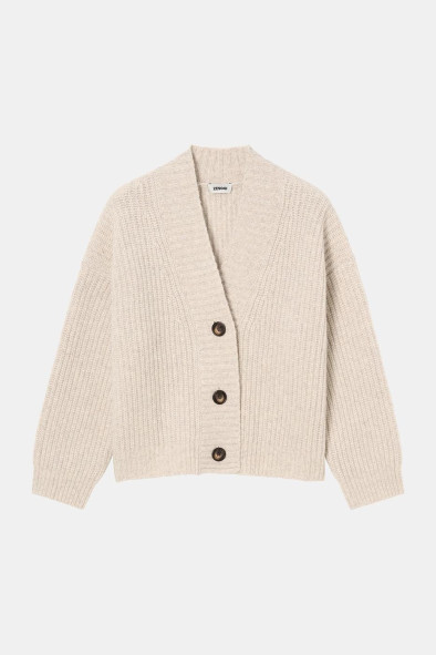 Cardigan à grosse mailles en laine