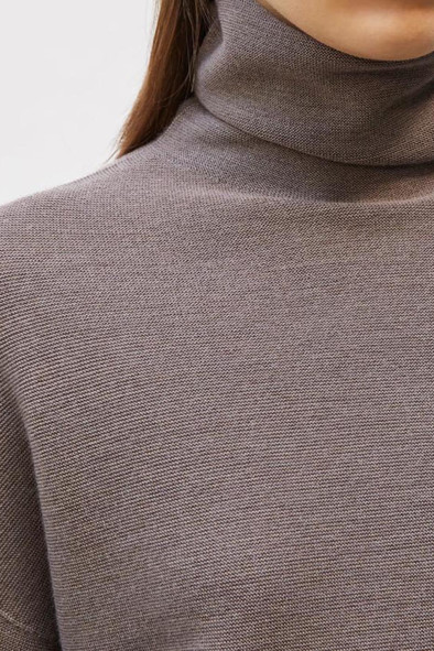 copy of Top fin maille point mousse col montant