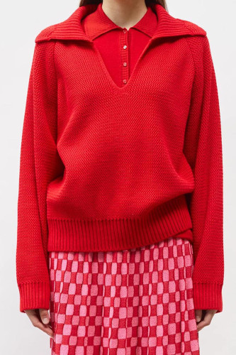 copy of Top fin maille point mousse col montant