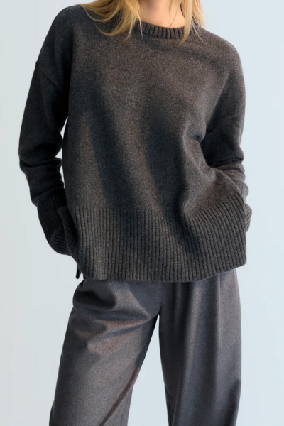 Pull cachemire gris 2