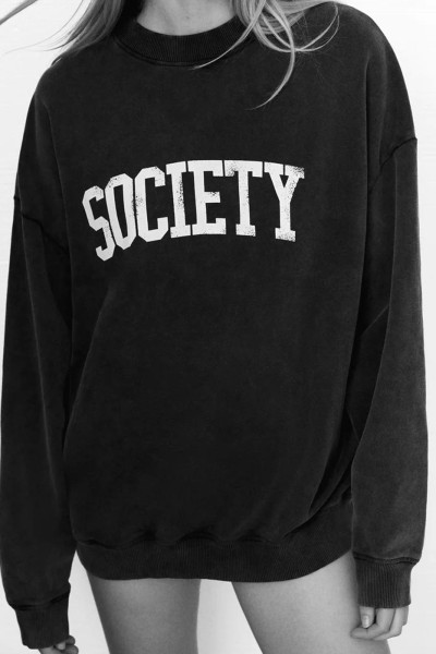 Sweat-shirt gris délavé 2