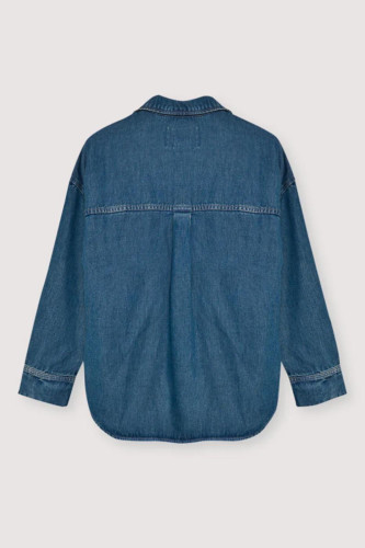 Chemise oversize bleu jean