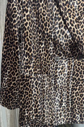 Veste velours léopard