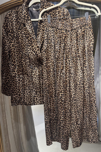 Veste velours léopard