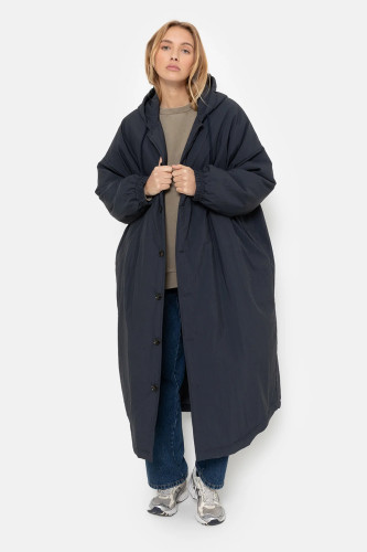 Manteau long à capuche