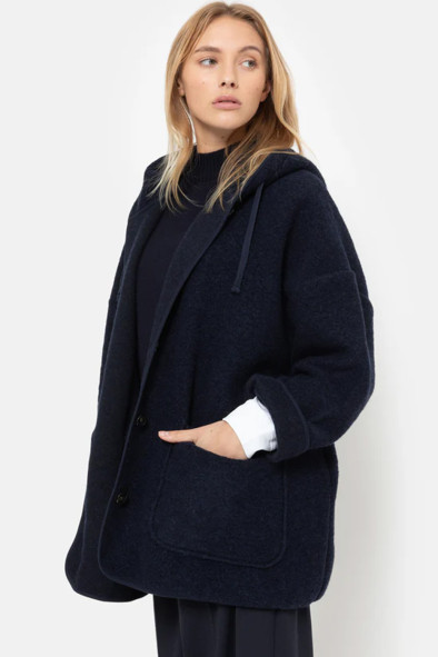 Veste à capuche bleu marine