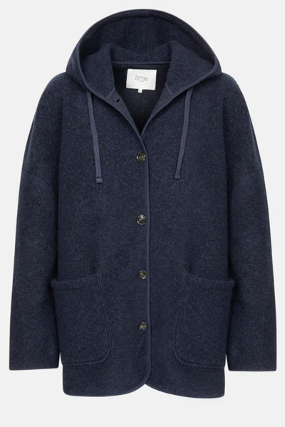 Veste à capuche bleu marine