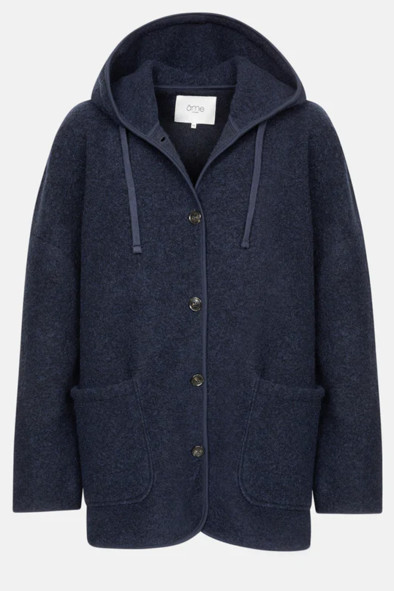 Veste à capuche bleu marine