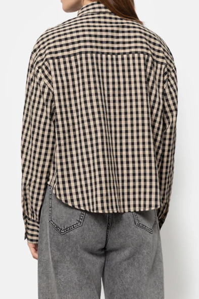 Chemise courte à carreaux