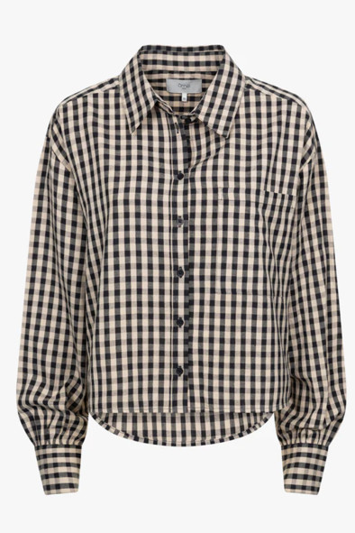 Chemise courte à carreaux